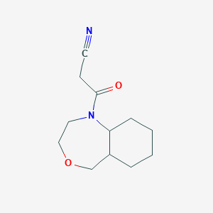 3-(octahydrobenzo[e][1,4]oxazepin-1(5H)-yl)-3-oxopropanenitrile