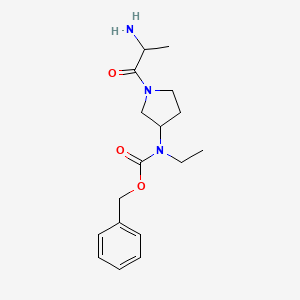 molecular formula C17H25N3O3 B14788753 Benzyl (1-((S)-2-aminopropanoyl)pyrrolidin-3-yl)(ethyl)carbamate 