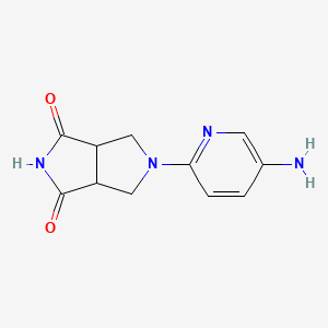 molecular formula C11H12N4O2 B1478876 5-(5-aminopyridin-2-yl)tetrahydropyrrolo[3,4-c]pyrrole-1,3(2H,3aH)-dione CAS No. 2097957-16-7