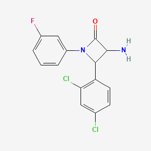 3-Amino-4-(2,4-dichlorophenyl)-1-(3-fluorophenyl)azetidin-2-one