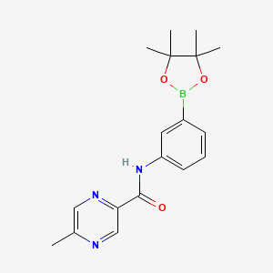 5-methyl-N-[3-(4,4,5,5-tetramethyl-1,3,2-dioxaborolan-2-yl)phenyl]pyrazine-2-carboxamide