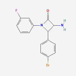 3-Amino-4-(4-bromophenyl)-1-(3-fluorophenyl)azetidin-2-one