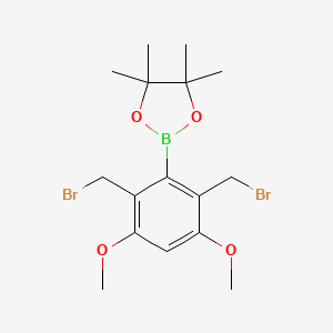 2-(2,6-Bis(bromomethyl)-3,5-dimethoxyphenyl)-4,4,5,5-tetramethyl-1,3,2-dioxaborolane