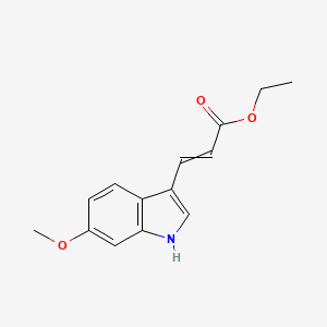 2-Propenoic acid, 3-(6-methoxy-1H-indol-3-yl)-, ethyl ester