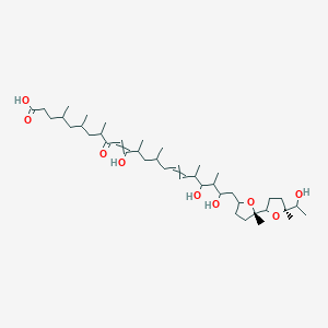 11,19,21-trihydroxy-22-[(5S)-5-[(5S)-5-(1-hydroxyethyl)-5-methyloxolan-2-yl]-5-methyloxolan-2-yl]-4,6,8,12,14,18,20-heptamethyl-9-oxodocosa-10,16-dienoic acid