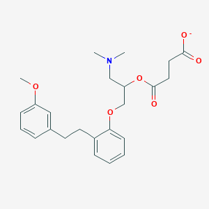 Butanedioic acid, 1-[2-(dimethylamino)-1-[[2-[2-(3-methoxyphenyl)ethyl]phenoxy]methyl]ethyl] ester