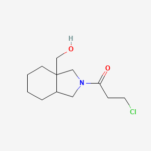 molecular formula C12H20ClNO2 B1478903 3-氯-1-(3a-(羟甲基)辛氢-2H-异吲哚-2-基)丙酮 CAS No. 2098108-32-6