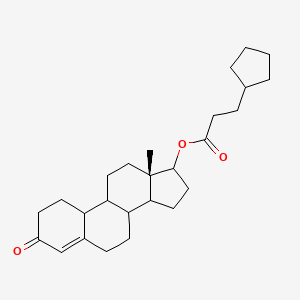 [(13S)-13-methyl-3-oxo-2,6,7,8,9,10,11,12,14,15,16,17-dodecahydro-1H-cyclopenta[a]phenanthren-17-yl] 3-cyclopentylpropanoate