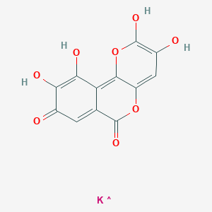 Pyrano[3,2-c][2]benzopyran-2,6-dione, 3,8,9,10-tetrahydroxy-, potassium salt (1:1)