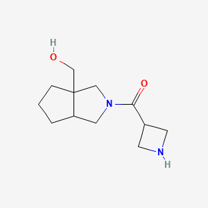 molecular formula C12H20N2O2 B1478907 azetidin-3-yl(3a-(hydroxymethyl)hexahydrocyclopenta[c]pyrrol-2(1H)-yl)methanone CAS No. 2098067-59-3