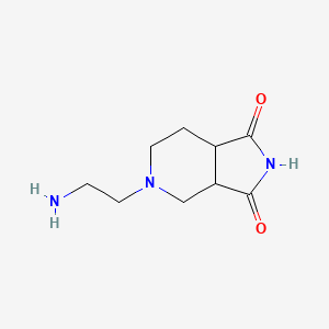 molecular formula C9H15N3O2 B1478910 5-(2-氨基乙基)六氢-1H-吡咯并[3,4-c]吡啶-1,3(2H)-二酮 CAS No. 2098104-26-6