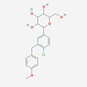 2-[4-Chloro-3-[(4-methoxyphenyl)methyl]phenyl]-6-(hydroxymethyl)oxane-3,4,5-triol