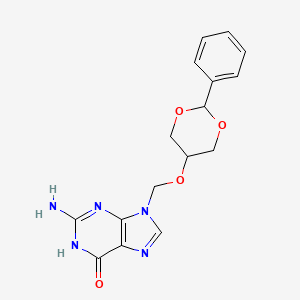 6H-Purin-6-one, 2-amino-1,9-dihydro-9-[[(2-phenyl-1,3-dioxan-5-yl)oxy]methyl]-