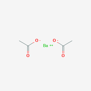 molecular formula C4H6BaO4<br>Ba(C2H3O2)2 B147892 Barium acetate CAS No. 543-80-6