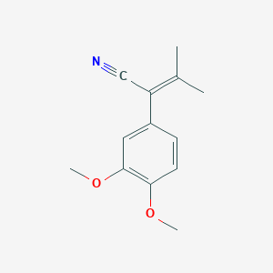 molecular formula C13H15NO2 B14789288 2-(3, 4-Dimethoxy-phenyl) 3-methyl-1-but-2enenitrile 