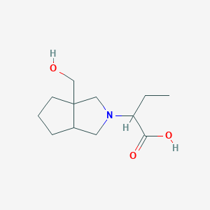 molecular formula C12H21NO3 B1478929 2-(3a-(羟甲基)六氢环戊并[c]吡咯-2(1H)-基)丁酸 CAS No. 2097948-83-7