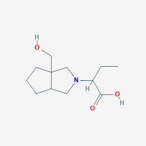 molecular formula C12H21NO3 B1478929 2-(3a-(羟甲基)六氢环戊[c]吡咯-2(1H)-基)丁酸 CAS No. 2097948-83-7