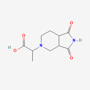 molecular formula C10H14N2O4 B1478934 2-(1,3-dioxooctahydro-5H-pyrrolo[3,4-c]pyridin-5-yl)propanoic acid CAS No. 2097947-06-1