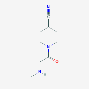 molecular formula C9H15N3O B1478937 1-(Methylglycyl)piperidine-4-carbonitrile CAS No. 2098074-10-1