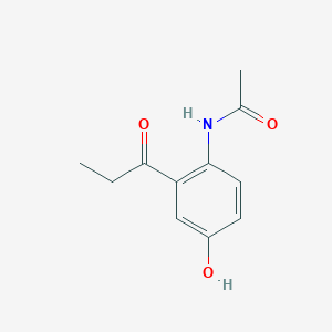 molecular formula C11H13NO3 B14789396 N-(4-hydroxy-2-propanoylphenyl)acetamide 