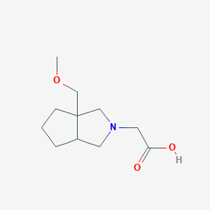 molecular formula C11H19NO3 B1478940 2-(3a-(甲氧基甲基)六氢环戊[c]吡咯-2(1H)-基)乙酸 CAS No. 2098133-77-6
