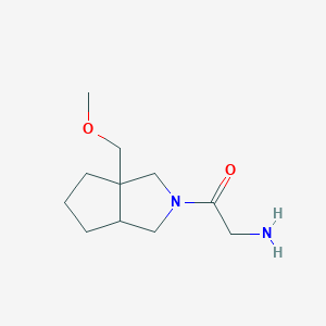 molecular formula C11H20N2O2 B1478945 2-amino-1-(3a-(methoxymethyl)hexahydrocyclopenta[c]pyrrol-2(1H)-yl)ethan-1-one CAS No. 2098049-72-8