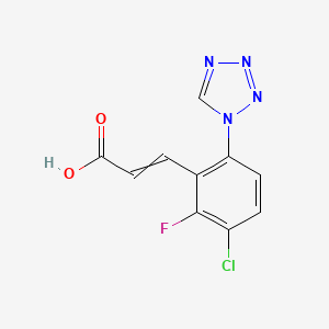 molecular formula C10H6ClFN4O2 B14789453 3-[3-Chloro-2-fluoro-6-(tetrazol-1-yl)phenyl]prop-2-enoic acid 