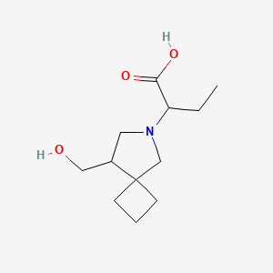 molecular formula C12H21NO3 B1478946 2-(8-(Hydroxymethyl)-6-azaspiro[3.4]octan-6-yl)butanoic acid CAS No. 2097948-86-0