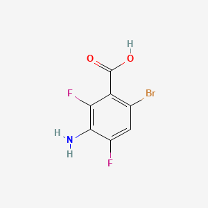 molecular formula C7H4BrF2NO2 B14789478 3-Amino-6-bromo-2,4-difluorobenzoic acid 