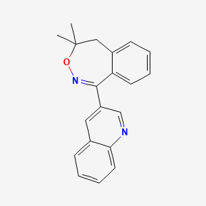 molecular formula C20H18N2O B14789497 4,4-Dimethyl-1-(quinolin-3-yl)-4,5-dihydrobenzo[d][1,2]oxazepine 