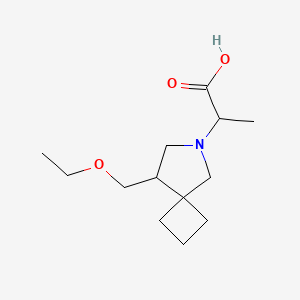 molecular formula C13H23NO3 B1478952 2-(8-(Ethoxymethyl)-6-azaspiro[3.4]octan-6-yl)propanoic acid CAS No. 2097946-61-5