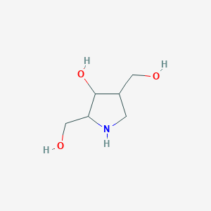 molecular formula C6H13NO3 B14789539 2,4-Bis(hydroxymethyl)pyrrolidin-3-ol 