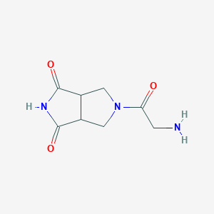 molecular formula C8H11N3O3 B1478954 5-甘氨酰四氢吡咯并[3,4-c]吡咯-1,3(2H,3aH)-二酮 CAS No. 1851555-12-8
