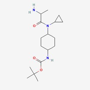 molecular formula C17H31N3O3 B14789585 tert-butyl N-[4-[2-aminopropanoyl(cyclopropyl)amino]cyclohexyl]carbamate 