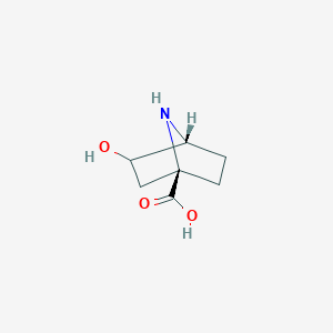 molecular formula C7H11NO3 B14789630 (1R,4R)-3-hydroxy-7-azabicyclo[2.2.1]heptane-1-carboxylic acid 