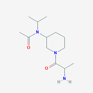 molecular formula C13H25N3O2 B14789650 N-[1-(2-aminopropanoyl)piperidin-3-yl]-N-propan-2-ylacetamide 