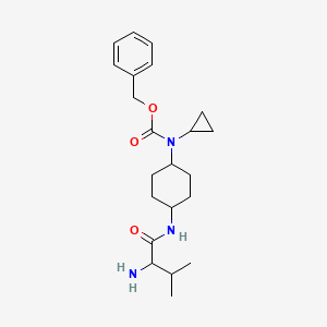 molecular formula C22H33N3O3 B14789671 benzyl N-[4-[(2-amino-3-methylbutanoyl)amino]cyclohexyl]-N-cyclopropylcarbamate 