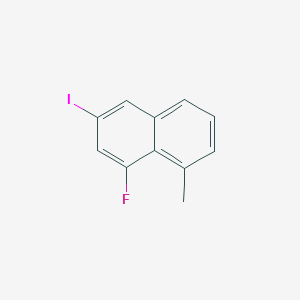 molecular formula C11H8FI B14789683 1-Fluoro-3-iodo-8-methyl-naphthalene 