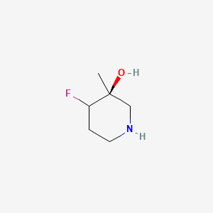 molecular formula C6H12FNO B14789706 (3S,4R)-4-fluoro-3-methyl-piperidin-3-ol 