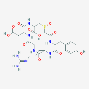 molecular formula C26H36N8O11S B14789716 Cyclo(-D-Tyr-Arg-Gly-Asp-Cys(carboxymethyl)-OH) sulfoxide 