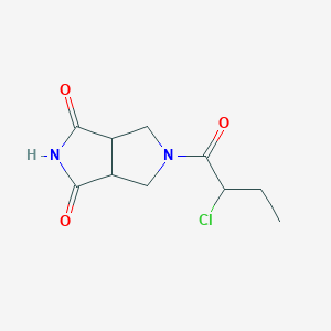 molecular formula C10H13ClN2O3 B1478972 5-(2-chlorobutanoyl)tetrahydropyrrolo[3,4-c]pyrrole-1,3(2H,3aH)-dione CAS No. 2098104-46-0