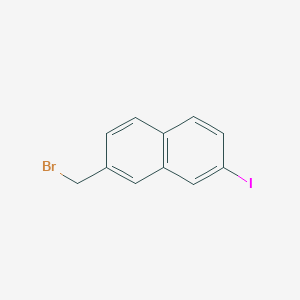 molecular formula C11H8BrI B14789723 2-(Bromomethyl)-7-iodonaphthalene 