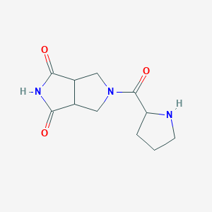 molecular formula C11H15N3O3 B1478973 5-prolyltetrahydropyrrolo[3,4-c]pyrrole-1,3(2H,3aH)-dione CAS No. 2097948-80-4