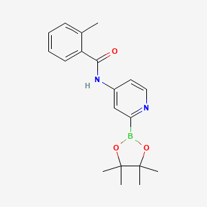 molecular formula C19H23BN2O3 B14789777 2-methyl-N-[2-(4,4,5,5-tetramethyl-1,3,2-dioxaborolan-2-yl)pyridin-4-yl]benzamide 