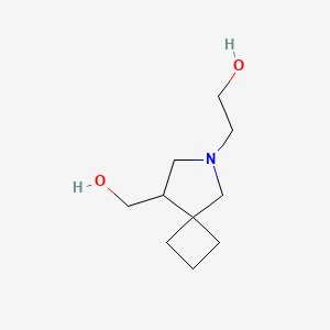molecular formula C10H19NO2 B1478981 2-(8-(Hydroxymethyl)-6-azaspiro[3.4]octan-6-yl)ethan-1-ol CAS No. 2092516-84-0