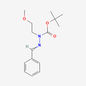 molecular formula C15H22N2O3 B14789837 tert-butyl N-(benzylideneamino)-N-(2-methoxyethyl)carbamate 