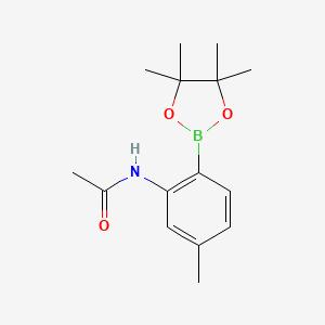 molecular formula C15H22BNO3 B14789845 N-[5-methyl-2-(4,4,5,5-tetramethyl-1,3,2-dioxaborolan-2-yl)phenyl]acetamide 