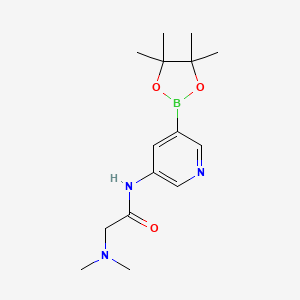 2-(dimethylamino)-N-[5-(4,4,5,5-tetramethyl-1,3,2-dioxaborolan-2-yl)pyridin-3-yl]acetamide