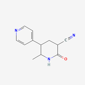 6-Methyl-2-oxo-5-pyridin-4-ylpiperidine-3-carbonitrile