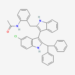 N-(2-((2'-Benzhydryl-5'-chloro-1H,1'H-[3,3'-biindol]-2-yl)methyl)phenyl)acetamide